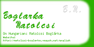 boglarka matolcsi business card